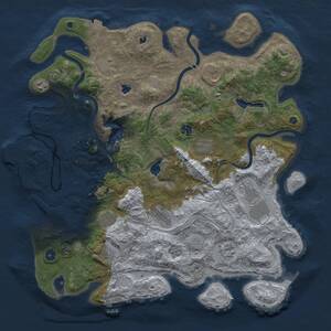 Thumbnail Rust Map: Procedural Map, Size: 4500, Seed: 798768466, 17 Monuments