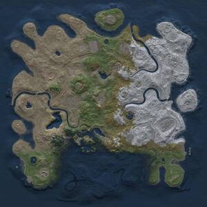 Thumbnail Rust Map: Procedural Map, Size: 4500, Seed: 2040681014, 17 Monuments