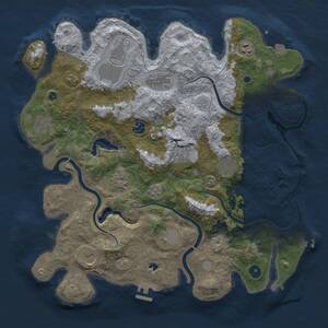 Thumbnail Rust Map: Procedural Map, Size: 4000, Seed: 1439941373, 17 Monuments