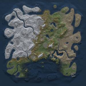 Thumbnail Rust Map: Procedural Map, Size: 4500, Seed: 85349534, 14 Monuments