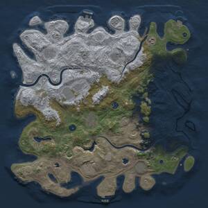 Thumbnail Rust Map: Procedural Map, Size: 4500, Seed: 1182524998, 17 Monuments
