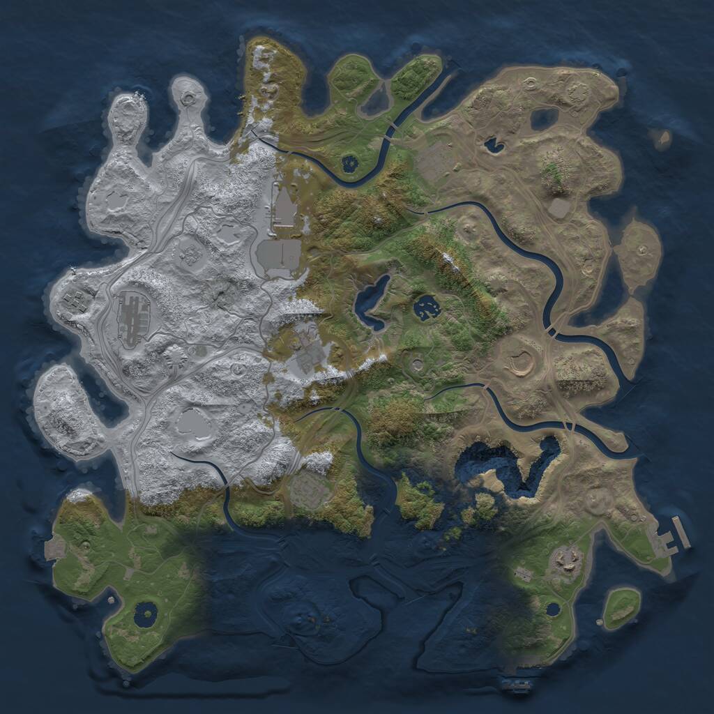 Rust Map: Procedural Map, Size: 4250, Seed: 435345545, 15 Monuments
