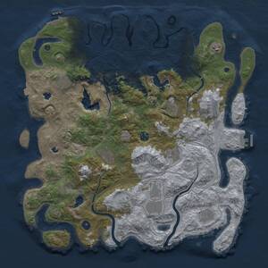 Thumbnail Rust Map: Procedural Map, Size: 4500, Seed: 1556182598, 16 Monuments