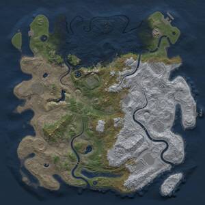 Thumbnail Rust Map: Procedural Map, Size: 4500, Seed: 510213348, 17 Monuments