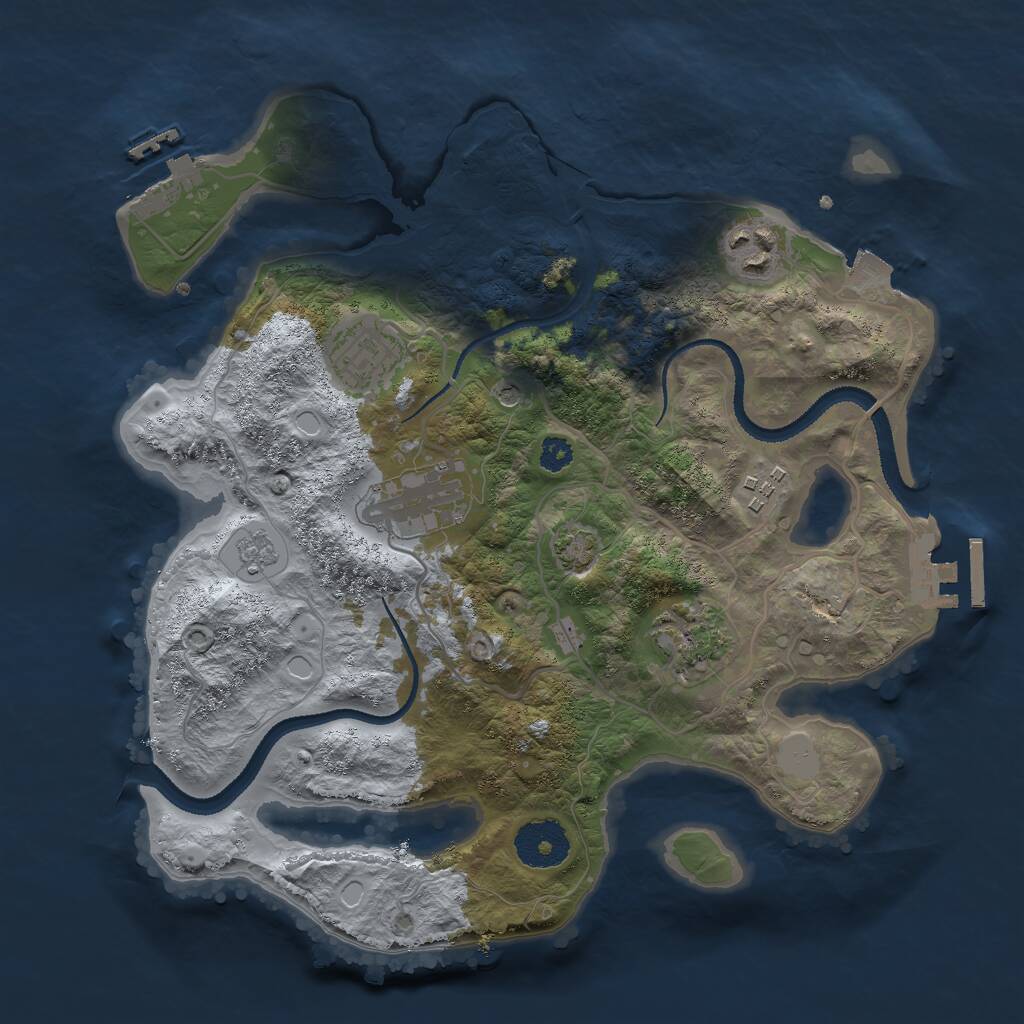 Rust Map: Procedural Map, Size: 3000, Seed: 31101, 11 Monuments