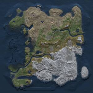 Thumbnail Rust Map: Procedural Map, Size: 4000, Seed: 1362443030, 17 Monuments