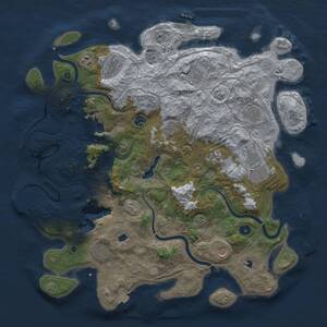 Thumbnail Rust Map: Procedural Map, Size: 4500, Seed: 1727877029, 17 Monuments