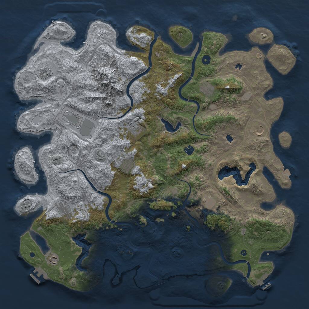 Rust Map: Procedural Map, Size: 5000, Seed: 78253212, 17 Monuments