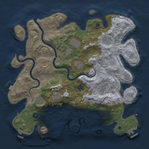 Thumbnail Rust Map: Procedural Map, Size: 3750, Seed: 1165620138, 16 Monuments