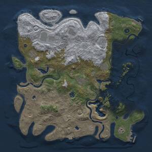 Thumbnail Rust Map: Procedural Map, Size: 4500, Seed: 1400670974, 17 Monuments