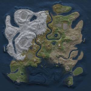 Thumbnail Rust Map: Procedural Map, Size: 3750, Seed: 974516507, 15 Monuments