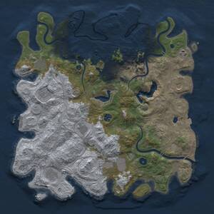Thumbnail Rust Map: Procedural Map, Size: 4250, Seed: 65378188, 17 Monuments