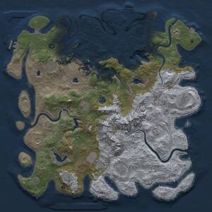 Thumbnail Rust Map: Procedural Map, Size: 5000, Seed: 739966351, 17 Monuments