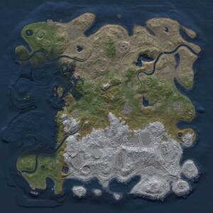 Thumbnail Rust Map: Procedural Map, Size: 4500, Seed: 144283311, 17 Monuments