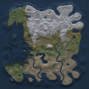 Thumbnail Rust Map: Procedural Map, Size: 4000, Seed: 1091675917, 15 Monuments