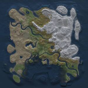 Thumbnail Rust Map: Procedural Map, Size: 4000, Seed: 785349345, 13 Monuments