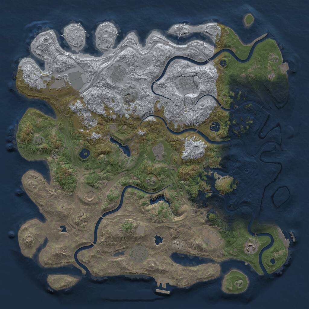 Rust Map: Procedural Map, Size: 4500, Seed: 237, 17 Monuments