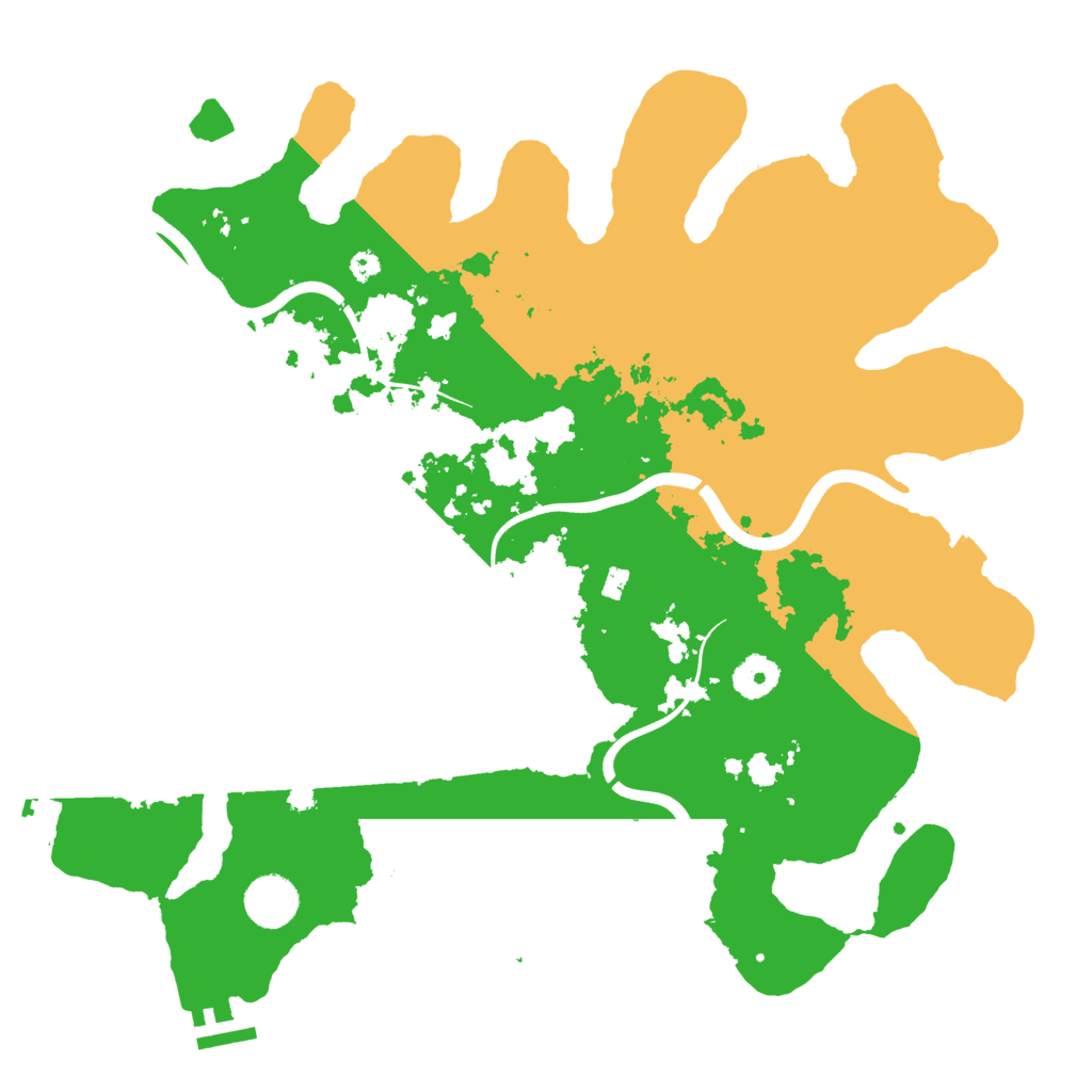 Biome Rust Map: Procedural Map, Size: 3700, Seed: 634095376