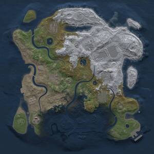Thumbnail Rust Map: Procedural Map, Size: 3500, Seed: 712948958, 15 Monuments