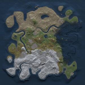 Thumbnail Rust Map: Procedural Map, Size: 3500, Seed: 169377084, 14 Monuments