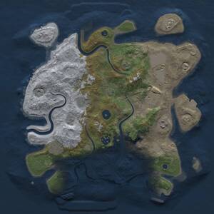 Thumbnail Rust Map: Procedural Map, Size: 3500, Seed: 1446693441, 13 Monuments