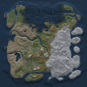 Thumbnail Rust Map: Procedural Map, Size: 4250, Seed: 1657805070, 16 Monuments