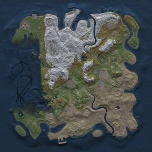 Thumbnail Rust Map: Procedural Map, Size: 4000, Seed: 990359, 16 Monuments