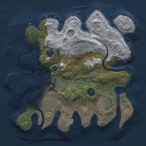 Thumbnail Rust Map: Procedural Map, Size: 3000, Seed: 1946189912, 10 Monuments