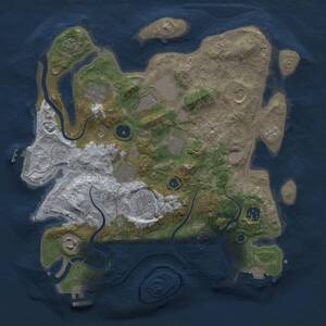 Thumbnail Rust Map: Procedural Map, Size: 3500, Seed: 1781746038, 15 Monuments