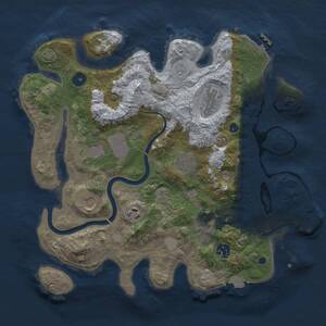 Thumbnail Rust Map: Procedural Map, Size: 3500, Seed: 577582582, 14 Monuments