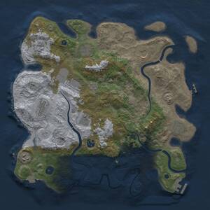 Thumbnail Rust Map: Procedural Map, Size: 3800, Seed: 15189635, 16 Monuments