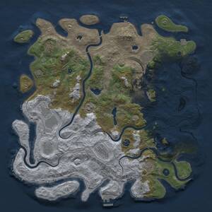 Thumbnail Rust Map: Procedural Map, Size: 4500, Seed: 47157798, 16 Monuments