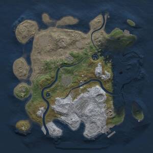 Thumbnail Rust Map: Procedural Map, Size: 3350, Seed: 23179380, 12 Monuments