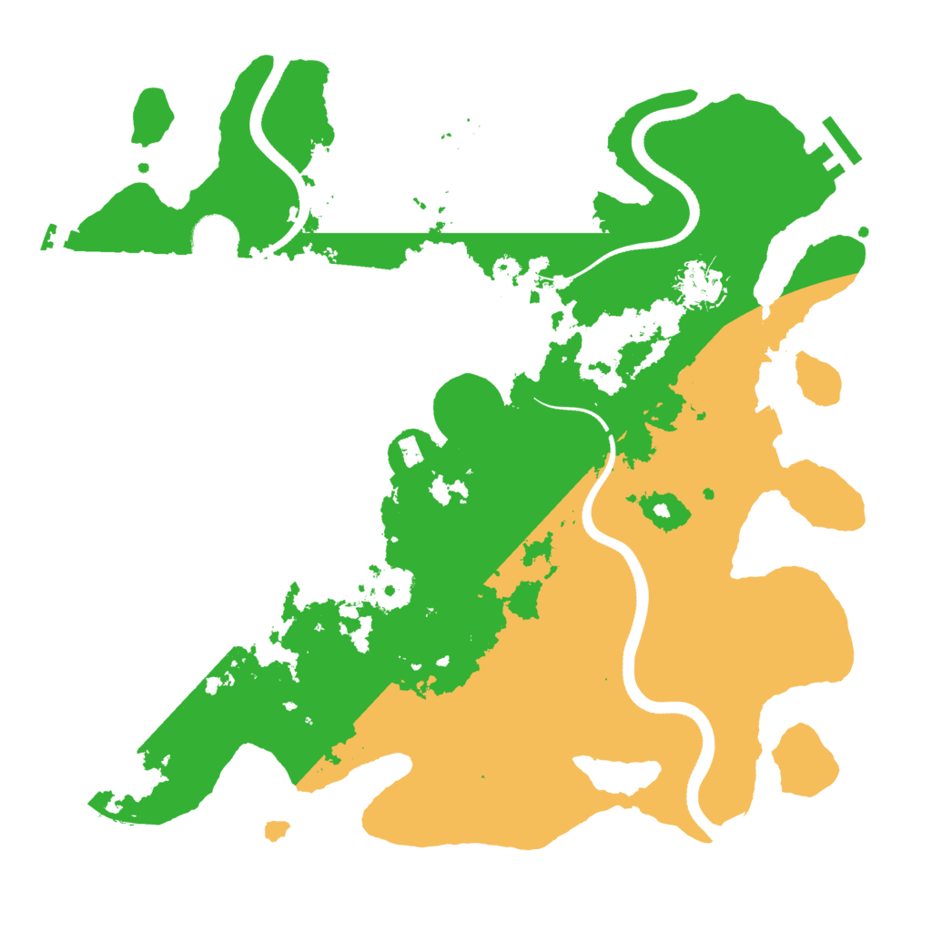 Biome Rust Map: Procedural Map, Size: 3500, Seed: 17192
