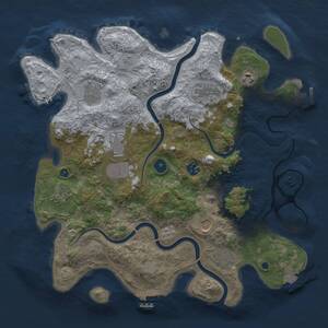 Thumbnail Rust Map: Procedural Map, Size: 3800, Seed: 345643, 15 Monuments