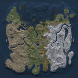 Thumbnail Rust Map: Procedural Map, Size: 4250, Seed: 1325616342, 15 Monuments