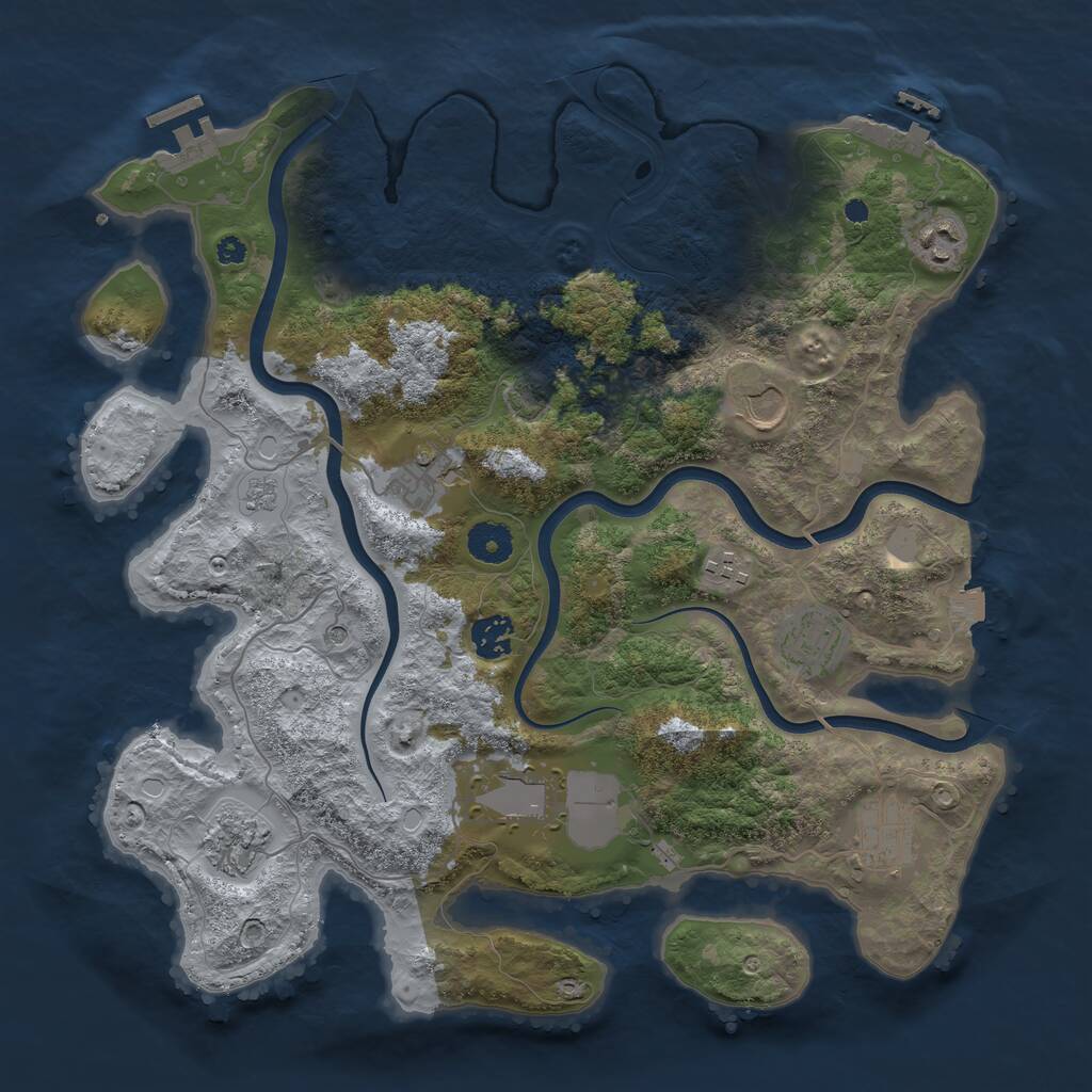Rust Map: Procedural Map, Size: 3750, Seed: 1742984711, 15 Monuments