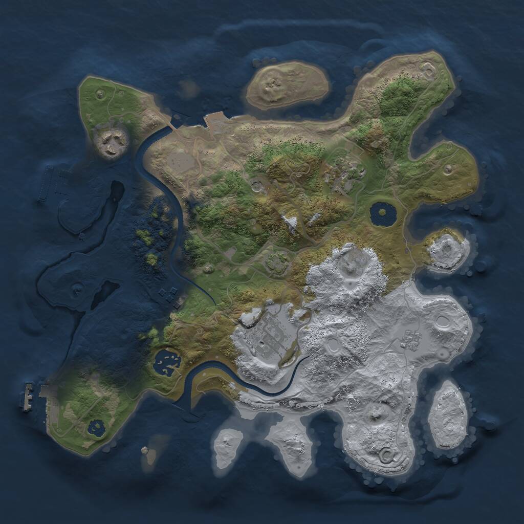 Rust Map: Procedural Map, Size: 3000, Seed: 130137688, 11 Monuments