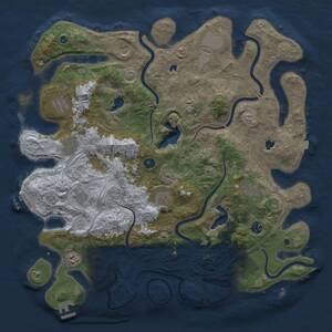 Thumbnail Rust Map: Procedural Map, Size: 4500, Seed: 411521720, 17 Monuments