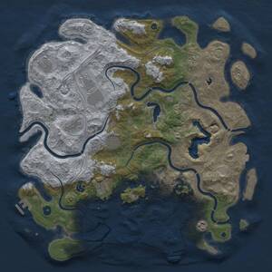Thumbnail Rust Map: Procedural Map, Size: 4500, Seed: 331364842, 16 Monuments