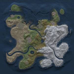 Thumbnail Rust Map: Procedural Map, Size: 3000, Seed: 816218859, 11 Monuments