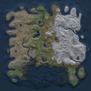 Thumbnail Rust Map: Procedural Map, Size: 4500, Seed: 8888884, 16 Monuments
