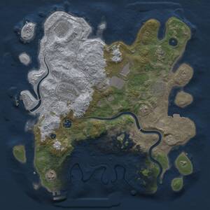 Thumbnail Rust Map: Procedural Map, Size: 3700, Seed: 173660053, 15 Monuments