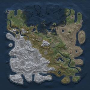 Thumbnail Rust Map: Procedural Map, Size: 4500, Seed: 1911114707, 17 Monuments