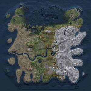 Thumbnail Rust Map: Procedural Map, Size: 3750, Seed: 1566547864, 16 Monuments