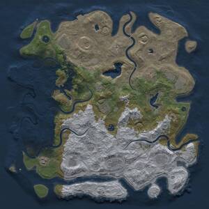 Thumbnail Rust Map: Procedural Map, Size: 4500, Seed: 1661890929, 17 Monuments