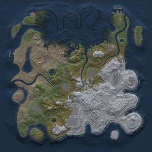 Thumbnail Rust Map: Procedural Map, Size: 3750, Seed: 565177, 17 Monuments