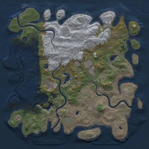 Thumbnail Rust Map: Procedural Map, Size: 4500, Seed: 244537702, 17 Monuments