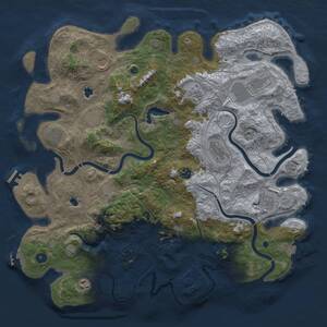 Thumbnail Rust Map: Procedural Map, Size: 4500, Seed: 880342536, 17 Monuments