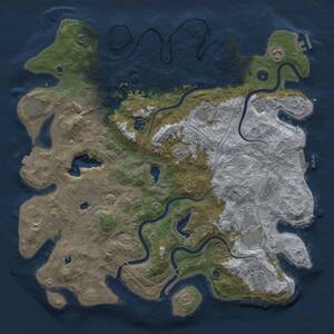 Thumbnail Rust Map: Procedural Map, Size: 4500, Seed: 1460631038, 17 Monuments